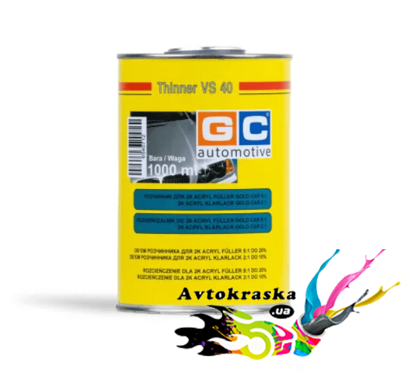 Растворитель акриловый Gold Car Thinner VS40 1л - Акриловый растворитель цена!